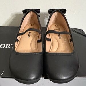 Wonder Nation Black Dress Shoes with Bow